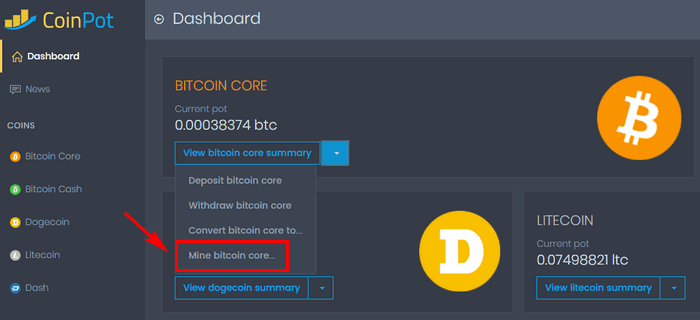 ビットコイン・コアのマイニング