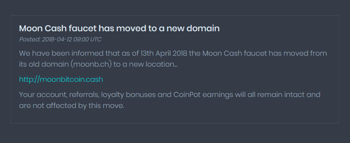Moon Cashのアドレス変更