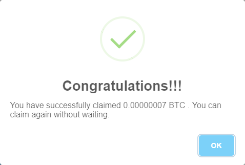 BTCの受け取り成功