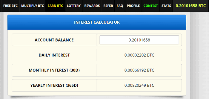 金利のためにBTC残高を積んでいます