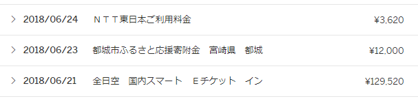 クレジットカードの利用明細を確認