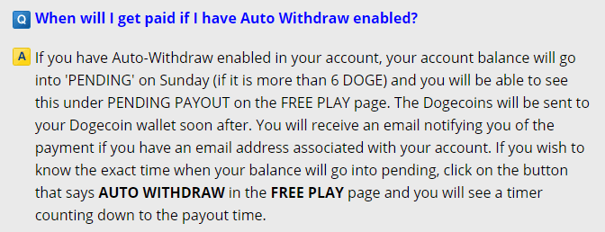 AUTO WITHDRAWのFAQ