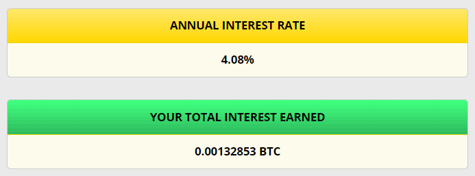 EARN BTCの金利と利息収入